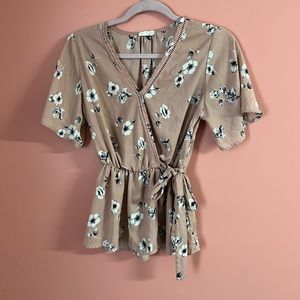 Sienna Sky Pink Floral Blouse